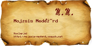 Mojzsis Medárd névjegykártya